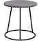 Lorell End Table, Round, Steel Base, 19"x19-3/4", WCharcoal LLR16262 - alternate 1